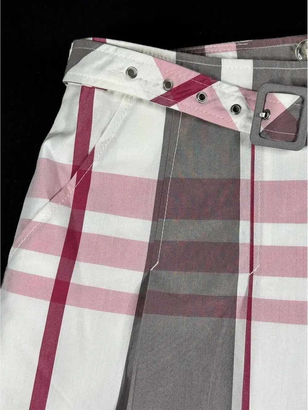 🌸✨ Daniel Hechter Paris Plaid Belted A-Line Skirt ✨🌸